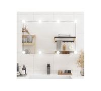 Miroir Mural avec Eclairage LED, Miroir de Maquillage, Miroir Cosmétique, Décoration Chambre à Coucher Salon Salle de Bain, Moderne, Verre
