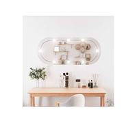 Miroir Mural Miroir de Maquillage Suspendu Salon Chambre Verre Ovale vidaXL