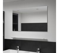 Miroir Mural Avec Étagère 100x60 Cm Verre Trempé