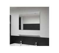 vidaXL Miroir mural avec étagère 80x60 cm Verre trempé