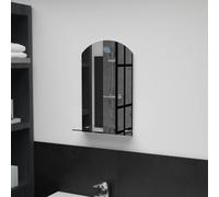 vidaXL Miroir mural avec étagère 30x50 cm Verre trempé