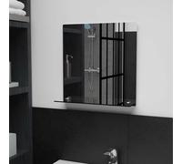 vidaXL - Miroir mural avec étagère 40x40 cm - Verre trempé