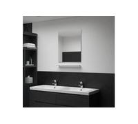 vidaXL Miroir mural avec étagère 50x60 cm Verre trempé