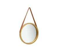 vidaXL Miroir mural avec sangle 40 cm Doré