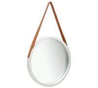 Miroir Mural avec Sangle 50 cm Noir Suspendu Maquillage Vestiaire vidaXL