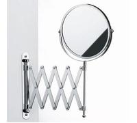 Kela Miroir cosmétique mural AVITA 16 cm - grossissant 1x/5x - métal chromé extensible