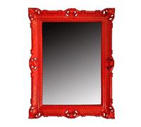 Miroir mural baroque - Style baroque - Style rétro - 90 x 70 cm - Rouge