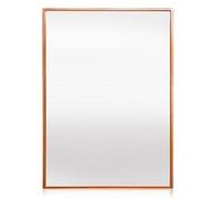 Elegance by Casa Chic - Grand Miroir Mural en métal - Rectangle 70x50 cm - Métal galvanisé - Or Rose