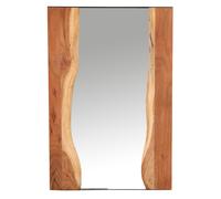 Miroir Mural Boho en Rotin Naturel et Bois 90cm Fait Main Vintage