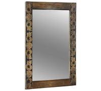 miroir mural Bois d'ingénierie et verre Miroir en bois reconstitué Chic vidaXL v