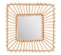 Atmosphera – Miroir mural Rotin Carré 40 x 40 cm Beige