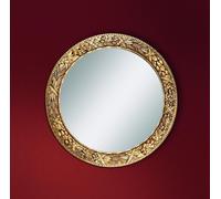 Miroir mural classique Bois Miroir Meuble Nouveau Baroque Rond Cadre Mural Nouveau