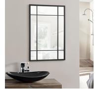 Miroir mural Colobraro rectangulaire 90 x 60 cm noir mat
