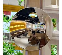 Miroir mural convexe rond à angle de vue de 160°, cadre noir moderne, miroir de incassable et anti-vol, convient pour les magasins de détail, les boutiques de vêtements, les supermarchés, les garages,