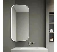 Miroir Mural D'angle Pivotant, Miroir De Salle De Bain Rectangulaire, Rotation 360°, Télescopique, 30X60cm|40X70cm|40X80cm Miroir Décoratif Avec Cadre En Aluminium,HD,Antidéf(Size:30x60cm,Color:blanc)
