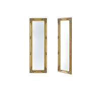 Miroir Mural de Grande Taille pour se Voir en Entier Cadre Style Baroque Montage Vertical ou Horizontal Eucalyptus 132 x 42 x 3,5 cm Doré [en.casa]