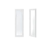 Miroir Mural de Grande Taille pour se Voir en Entier Cadre Style Baroque Montage Vertical ou Horizontal Eucalyptus 132 x 42 x 3,5 cm Blanc [en.casa]