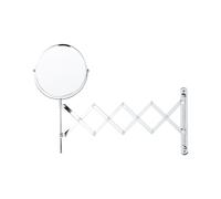 Miroir Mural de Maquillage à Bras Extensible Double Face ø 19 cm Argenté
