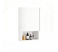Miroir Mural de Salle de Bain avec étagère à cosmétiques, Cadre en Bois Suspendu - Style élégant, Lignes épurées et Finitions impeccables pour Une décoration Moderne et traditionne