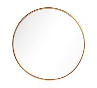 Miroir mural de salle de bain en aluminium de 60 cm - Design minimaliste pour entrée et salon - Finition métallique moderne - Décoration élégante et fonctionnelle