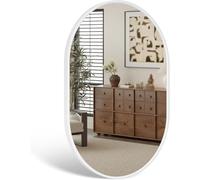 Miroir mural de salle de bain en métal brossé élégant pour salon, chambre à coucher, entrée, décoration parfaite pour couloir et salle de bain