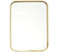 Miroir Mural Déco Contour Carré 34cm Or