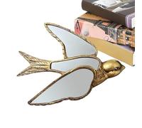 Miroir mural décoratif - Miroir mural en forme d'hirondelles en résine vintage, fait à la main, décoration artistique, réfléchissante, accent intérieur esthétique intemporel | Mise en valeur