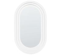 Miroir Mural Décoratif Moderne 43 x 69 cm Métal Blanc Massilly