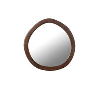 Miroir mural design 40x39 cm en manguier brun