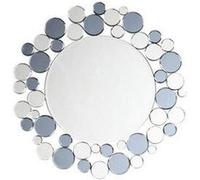 Miroir Mural Design "Bubble" 80cm Gris & Argent