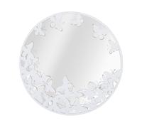 Miroir Mural Design "Butterfly" 62cm Blanc