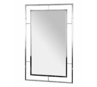 HAKU Miroir mural Cléo métal chromé 50 x 80 x 3 cm Argent Style moderne