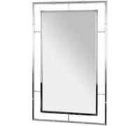 HAKU Miroir mural Cléo métal chromé 50 x 80 x 3 cm Argent Style moderne