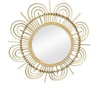 Miroir Mural Design en Rotin "Aina" 51cm Naturel