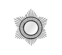 Miroir Mural Design en Rotin "Aina" 52cm Noir Noir G