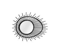 Miroir Mural Design en Rotin "Aina" 58cm Noir