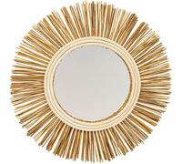 Miroir Mural - Design Rond Boho Bali (60 cm) - Tera Bois naturel