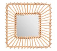 Atmosphera – Miroir mural Rotin Carré 40 x 40 cm Beige