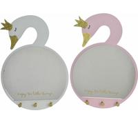 Miroir mural DKD Home Decor Blanc Rose clair Pour enfants 43 x 4 x 30 cm (2 pièces) (2 pièces)