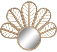Miroir mural DKD Home Decor brun naturel fleur tropicale 69 x 2 x 60 cm