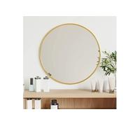 vidaXL Mural Miroir de Maquillage Coiffeuse Cosmétique Décoration de Chambre à Coucher Salle de Bain Salon Intérieur Doré Ø 348180