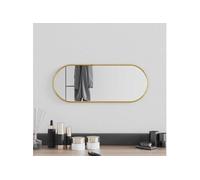 vidaXL Miroir mural Ovale doré 50 x 20 cm