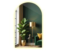 Miroir Mural en Arc Éclairage LED Blanc Chaud 60x100cm pour Salle de Bain de Séjour Chambre à Coucher Fabrication Premium Design Moderne Style Loft Boho Industriel