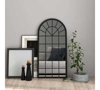 vidaXL Miroir décoratif 90 x 45 cm – Fer vintage – Couleur sable – Mural suspendu