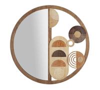 Miroir Mural en Bois ""Block"" 80cm Naturel
