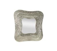 Miroir mural en métal argenté 74x7x79. cm