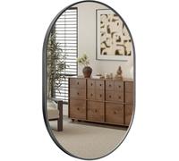Miroir mural en métal brossé pour salle de bain, salon, chambre à coucher, entrée, miroir de maquillage élégant, décoration d'intérieur, parfait pour couloir, dressing et plus encore