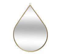 Atmosphera - Miroir mural en métal «Goutte» 29 cm Or