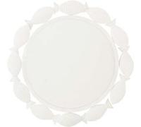 Miroir Mural en Métal "Poisson" 76cm Blanc