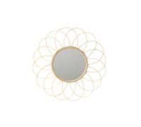 Miroir Mural en Rotin ""Rosace"" 56cm Naturel